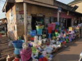 Dies ist ein Shop im Kifumbira Slum.